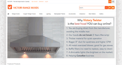 Desktop Screenshot of kitchenhoods.ca