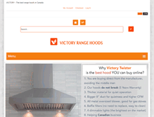 Tablet Screenshot of kitchenhoods.ca